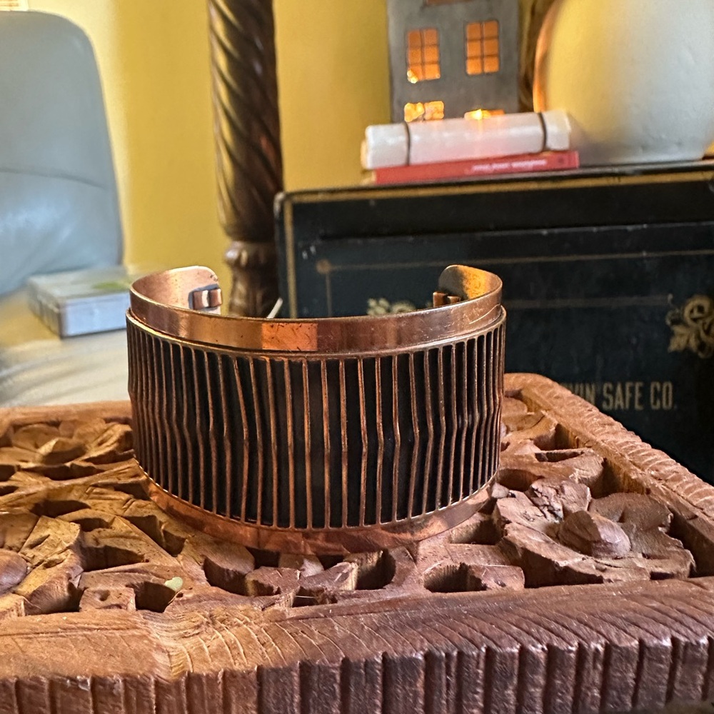 Elegant vintage Renoir  Copper-Toned Cuff Bracelet some scratches noted signed